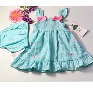 2 piece set Turquoise Rare Edition dress. Kids 24M